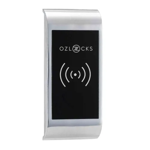 Мебельный электронный замок Ozlocks свободный выбор с инфотерминалом 13,56 MHz с антивандальным корпусом SL-F03/FS/MF/Wt фото 3