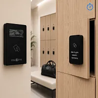 Мебельный электронный замок Ozlocks свободный выбор с инфотерминалом 13,56 MHz с антивандальным корпусом SL-F33/FS/MF/Wt