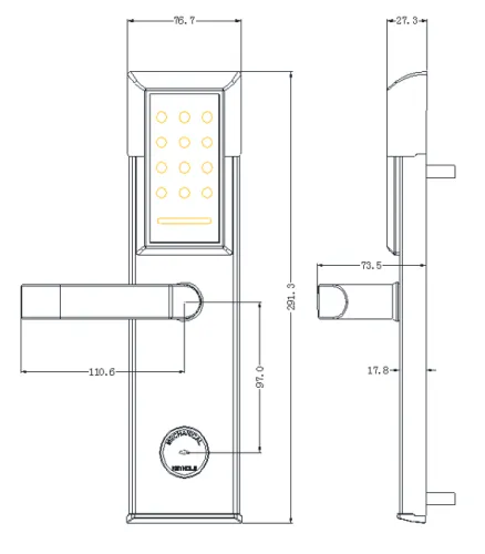 Электронный SMART-замок Ozlocks HL-F02/SM/MF фото 8