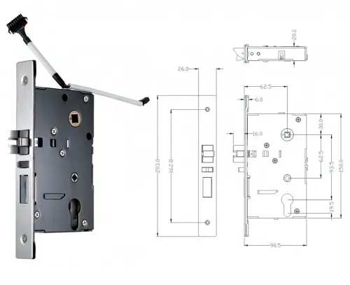 Электронный гостиничный замок Ozlocks HL-F27/H/TM фото 2