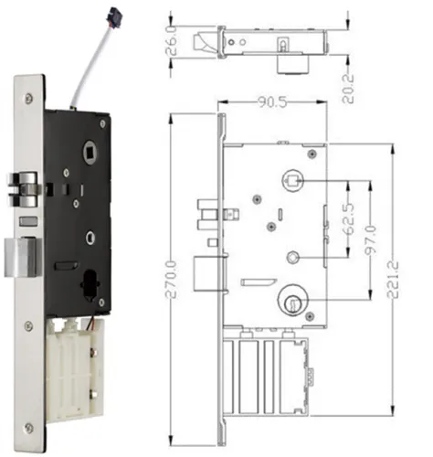 Электронный гостиничный замок Ozlocks HL-F40/H/MF/P "Contemporary" фото 2