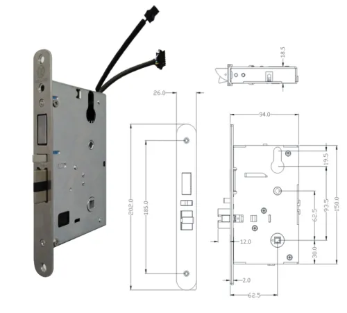 Электронный гостиничный онлайн-замок OZLocks HL-F16/WR/MF фото 2